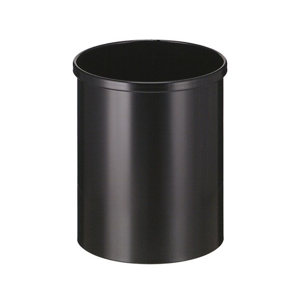 Ronde papierbak 15 ltr - zwart
