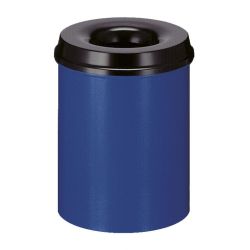 Vlamdovende papierbak 15 ltr - blauw/zwart