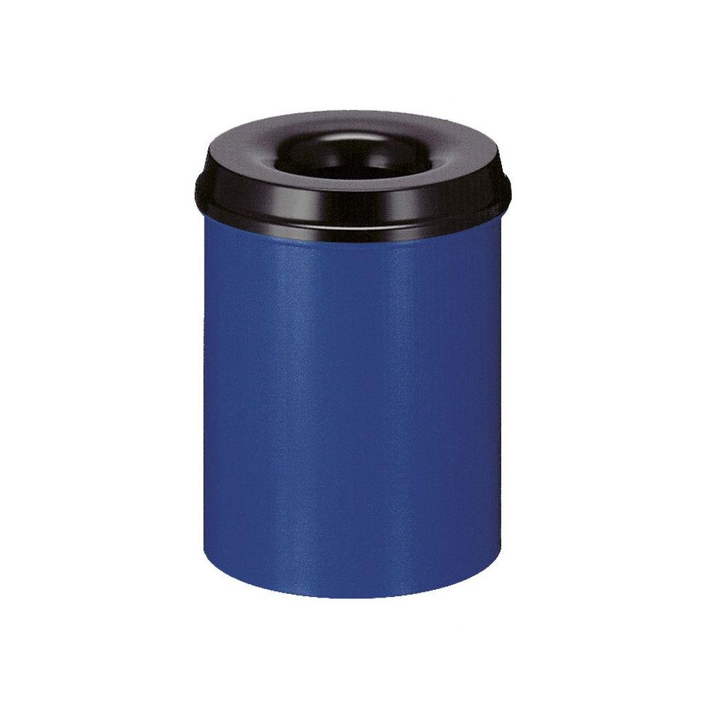 Vlamdovende papierbak 15 ltr - blauw/zwart