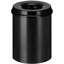 Vlamdovende papierbak 15 ltr - zwart