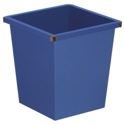 Vierkant tapse papierbak - blauw
