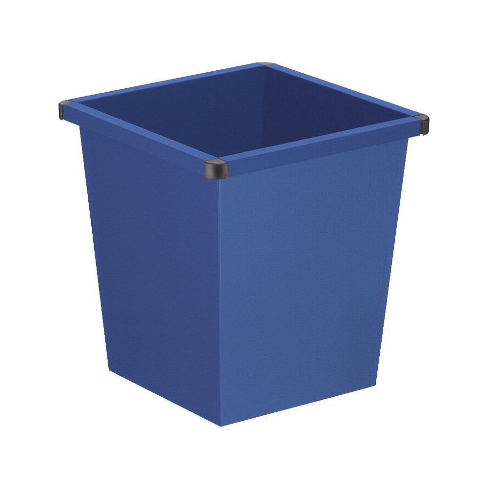 Vierkant tapse papierbak - blauw