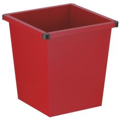 Vierkant tapse papierbak - rood