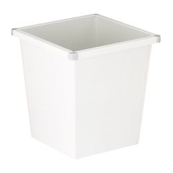 Vierkant tapse papierbak - wit