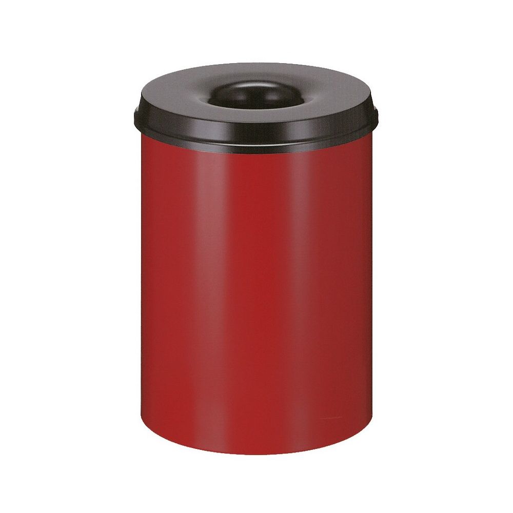 Vlamdovende papierbak 30 ltr - rood/zwart
