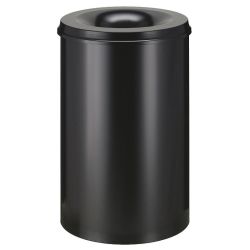 Vlamdovende papierbak 110 ltr - zwart