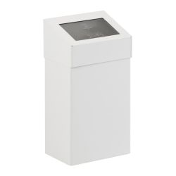 Afvalbak met pushklep, 18 ltr - wit