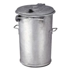Staalverzinkte afvalbak 110 ltr - verzinkt