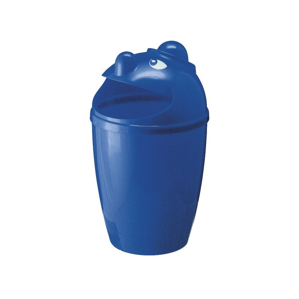 Afvalbak met gezicht - blauw