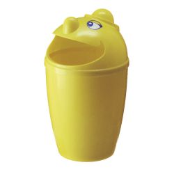Afvalbak met gezicht - geel