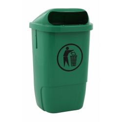 Kunststof buitenafvalbak h74 - groen
