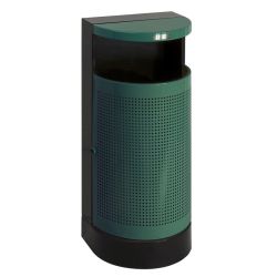Buitenafvalbak - half rond - groen