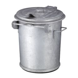 Staalverzinkte afvalbak 70 ltr - verzinkt