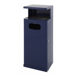 Buitenafvalbak met afdak - blauw