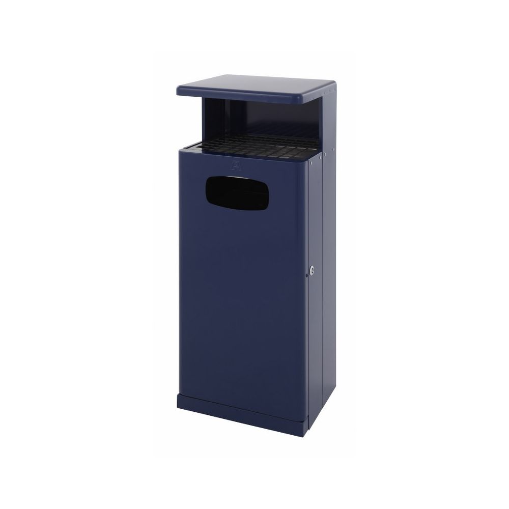 Buitenafvalbak met afdak - blauw