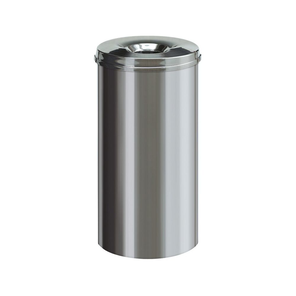 Vlamdovende papierbak RVS 50 ltr - RVS