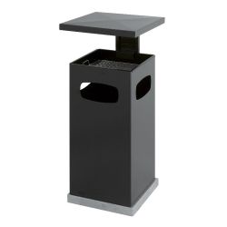 As-papierbak met afneembaar afdak 70 ltr - antraciet