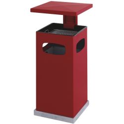 As-papierbak met afneembaar afdak 70 ltr - rood