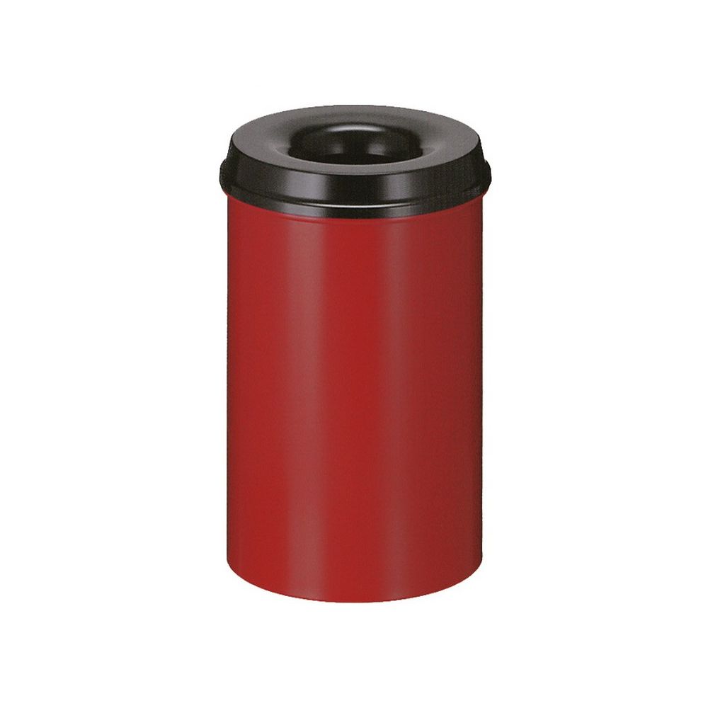 Vlamdovende papierbak 20 ltr - rood/ zwart