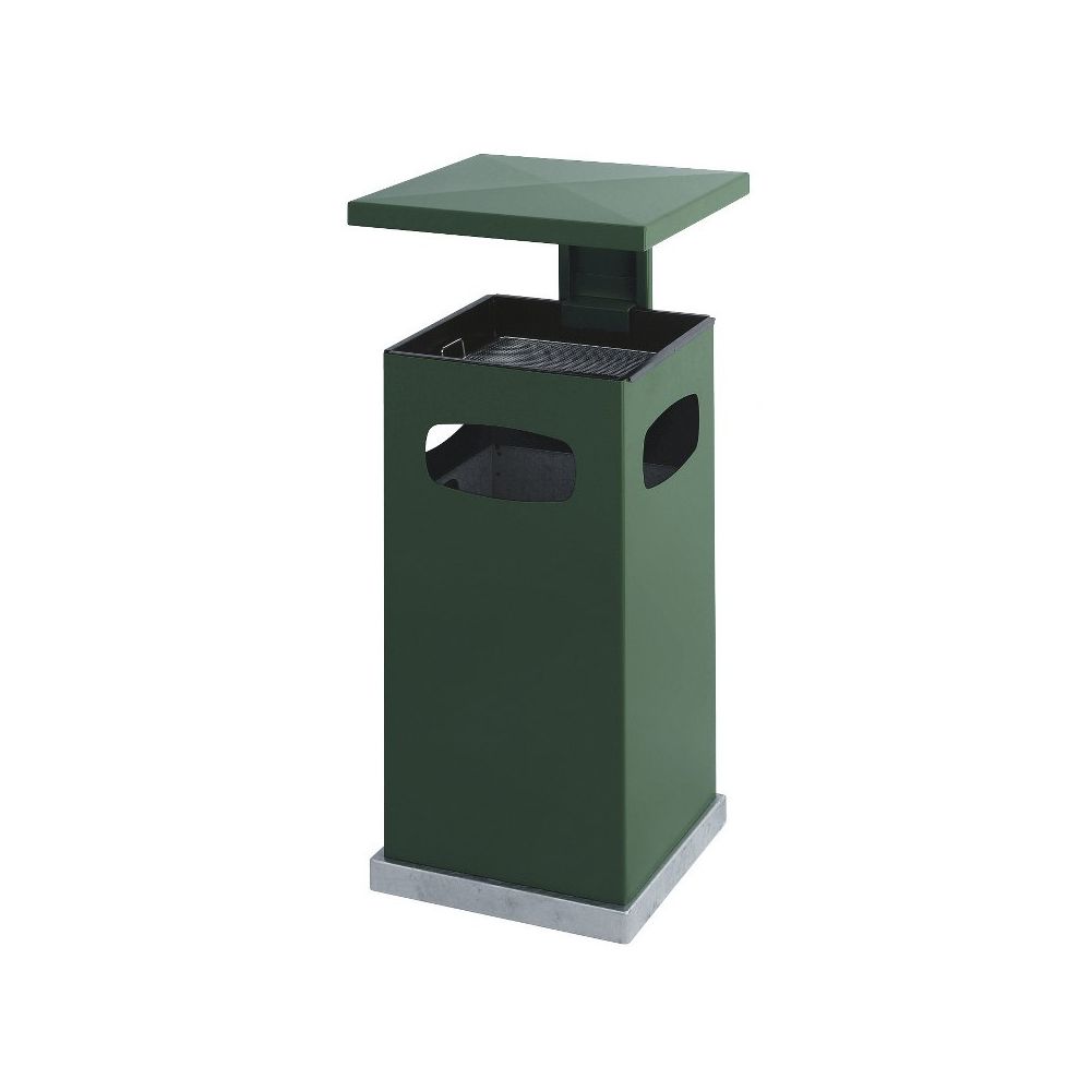 As-papierbak met afneembaar afdak 70 ltr - groen