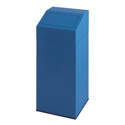 Afvalbak met pushdeksel 45 ltr - blauw