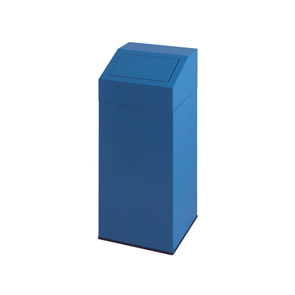 Afvalbak met pushdeksel 45 ltr - blauw