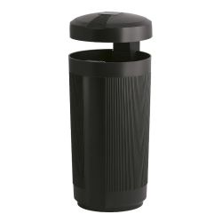 Buitenafvalbak met afdak 50 ltr - zwart