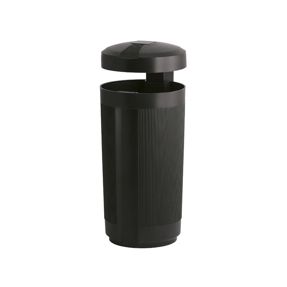 Buitenafvalbak met afdak 50 ltr - zwart