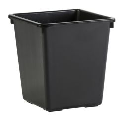 Vierkant tapse papierbak 27 ltr - zwart