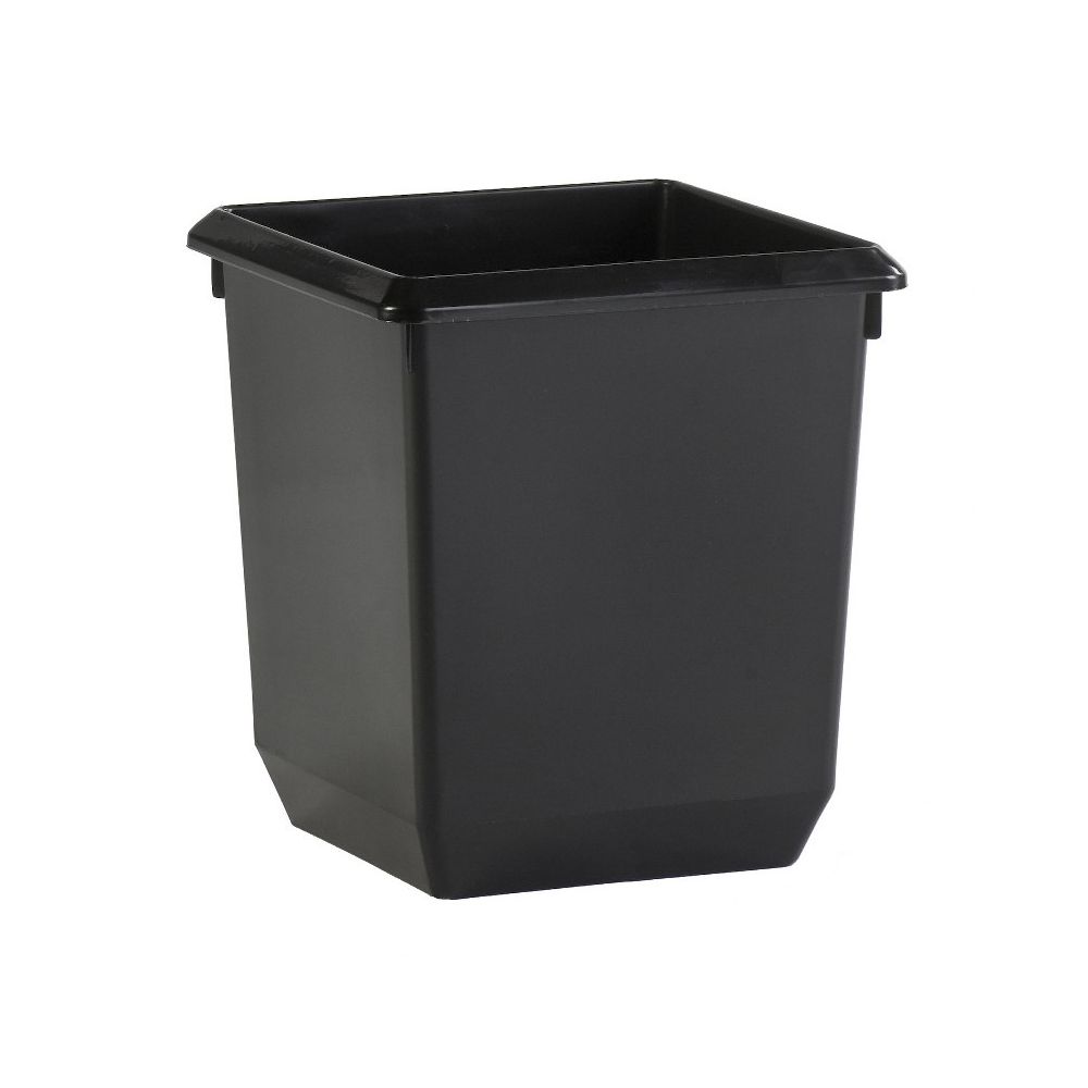 Vierkant tapse papierbak 21 ltr - zwart