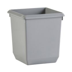 Vierkant tapse papierbak 21 ltr - grijs