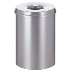 Vlamdovende papierbak 30 ltr - zilver