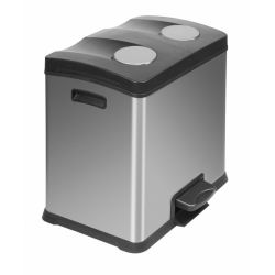 EKO Rejoice Recycling Bin 2x12 - mat RVS