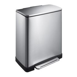 EKO Pedaalemmer E-Cube recycling 28+18 ltr - mat RVS