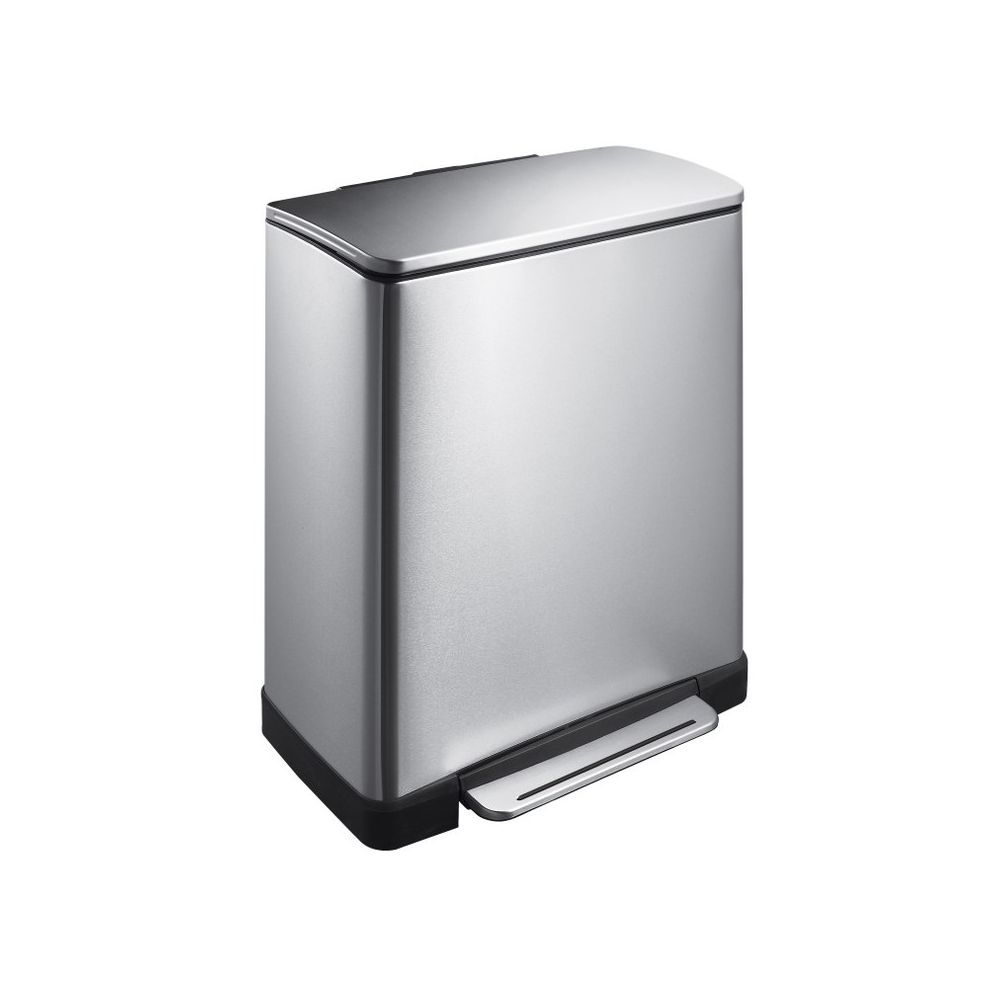 EKO Pedaalemmer E-Cube recycling 28+18 ltr - mat RVS