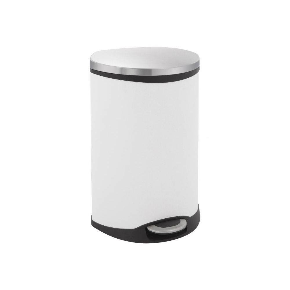 EKO Shell Recycling Bin - wit/mat RVS