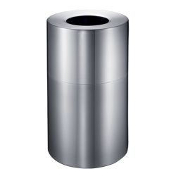 Afvalbak grote capaciteit 130 ltr - aluminium