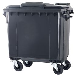 Container 770 ltr vlak deksel - grijs