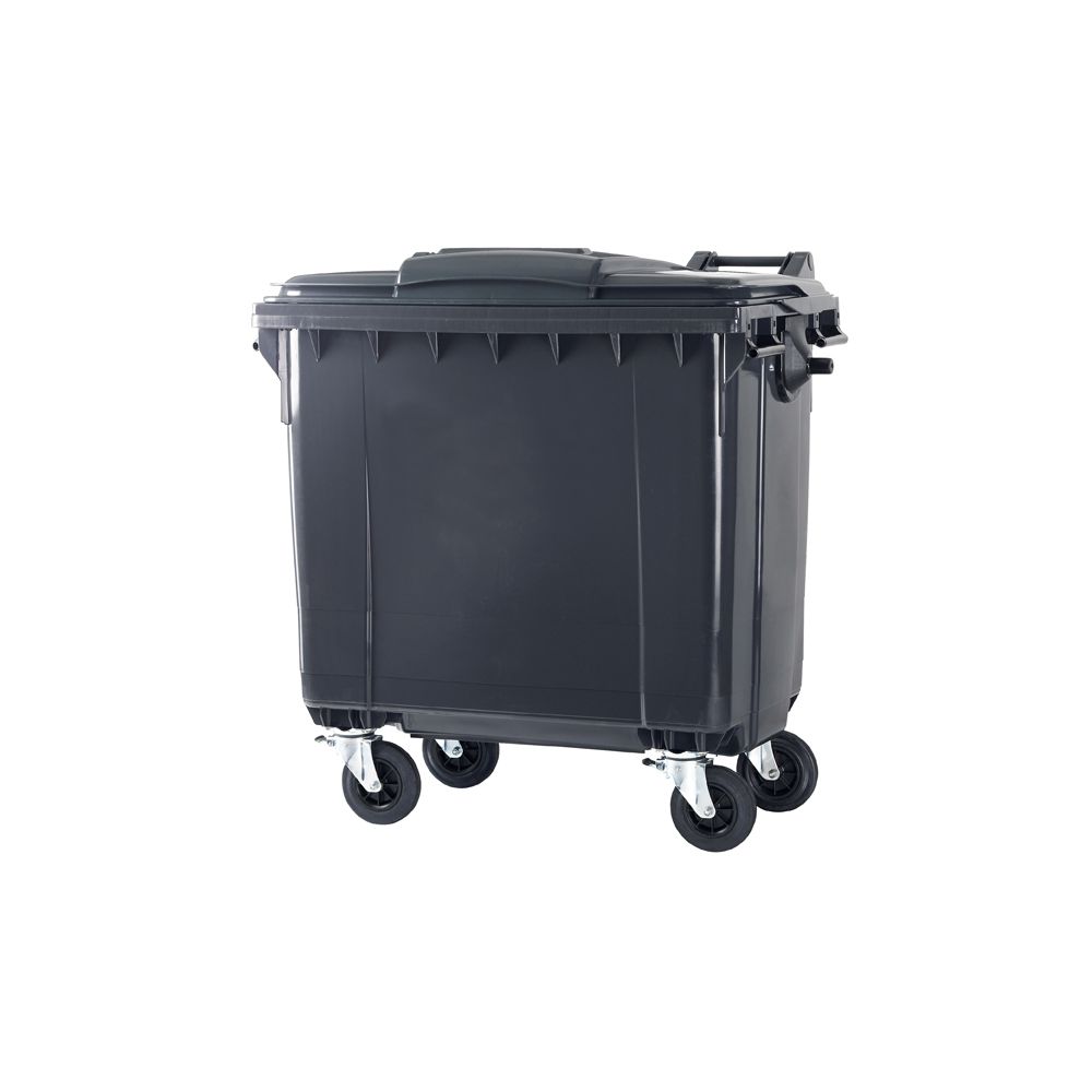 Container 770 ltr vlak deksel - grijs