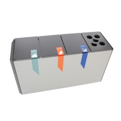 RecycloStar 4 met bekerinzet - grafietgrijs/lichtgrijs