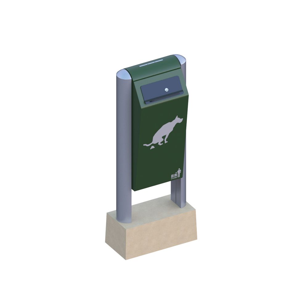 BINsystem BINsystem Hondenhalte 60 - groen/aluminium