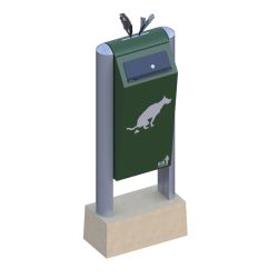 BINsystem BINsystem Hondenhalte 60 - groen/aluminium