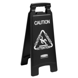 Rubbermaid Tweezijdig waarschuwingsbord - symbool Caution - zwart