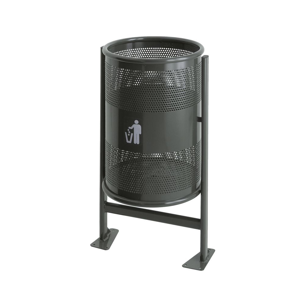 Afvalbak 60 ltr op statief - grafiet
