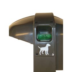 Afvalbak Cibeles 50 ltr met cassette voor hondenpoepzakjes - grijs