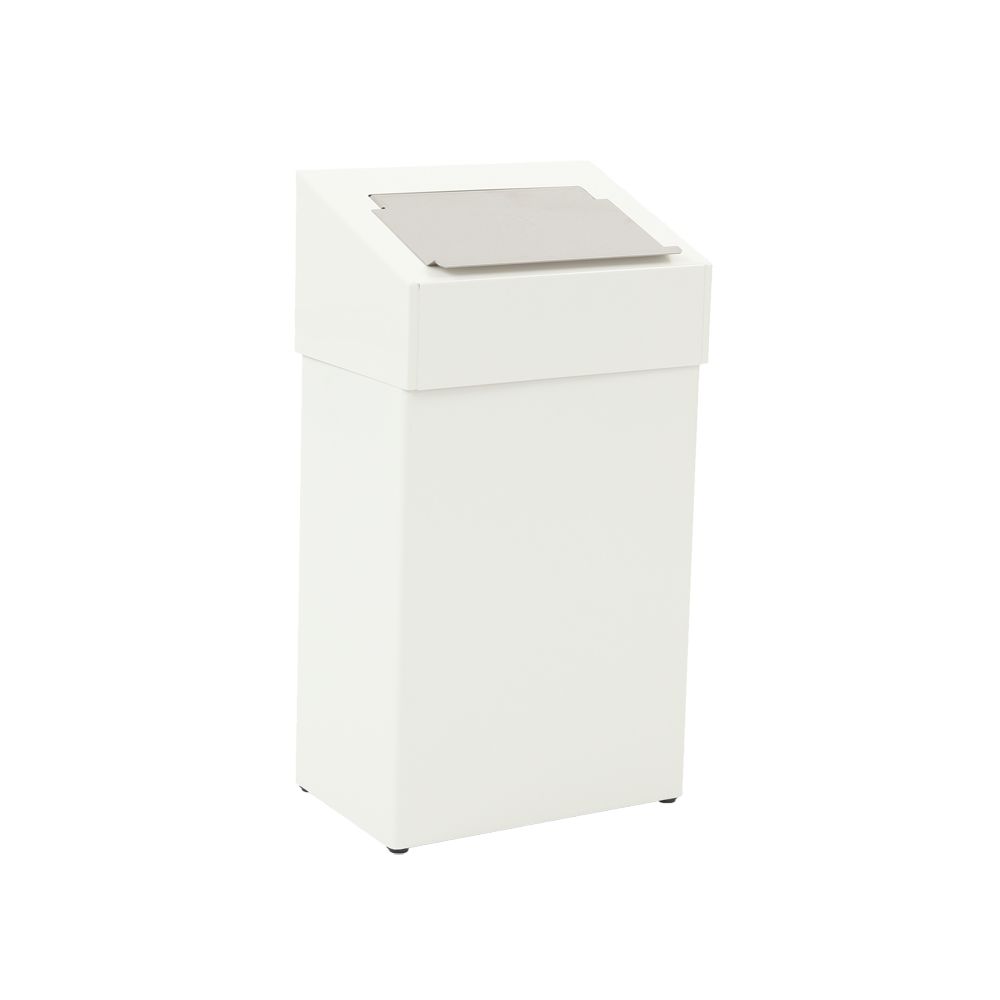 Afvalbak met hygiënische top, 18 ltr - wit