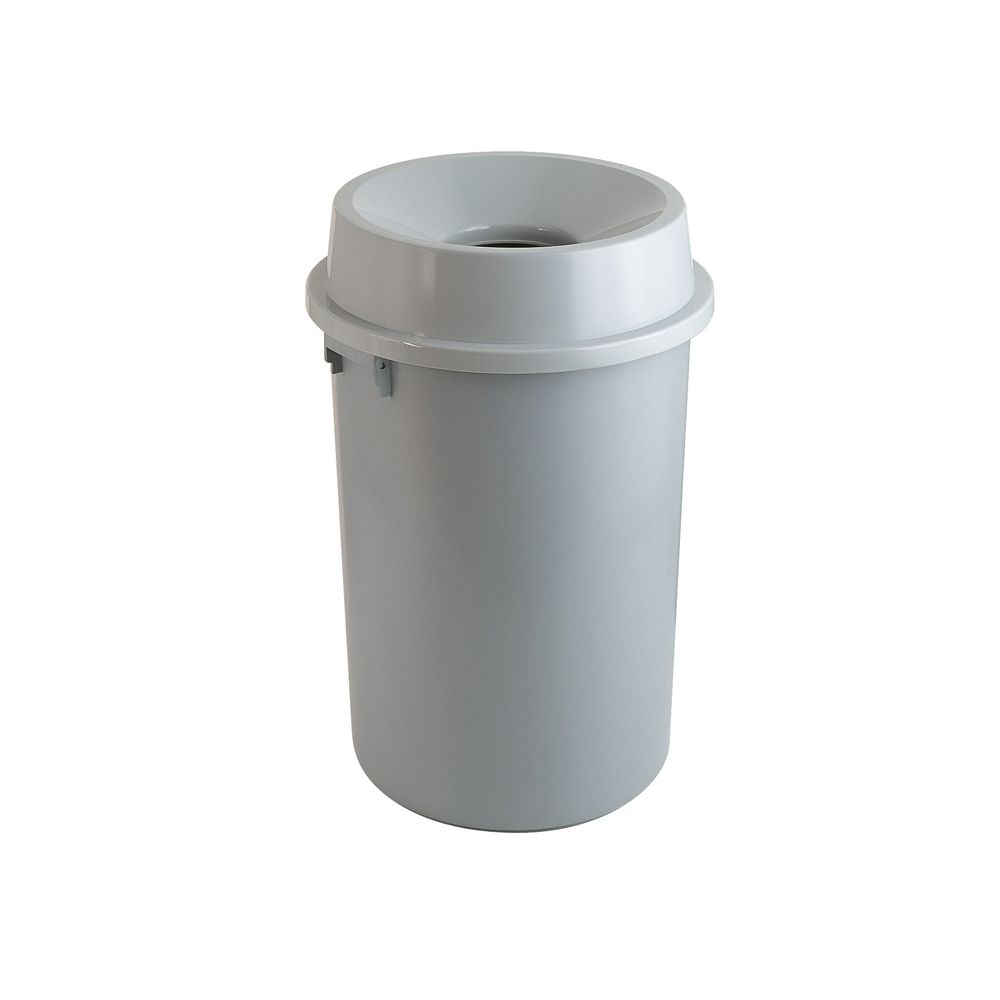 Kunststof afvalbak met open top, 60 ltr - grijs