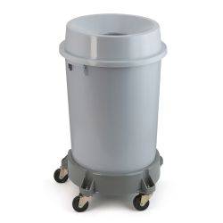 Kunststof afvalbak met open top, 90 ltr - grijs