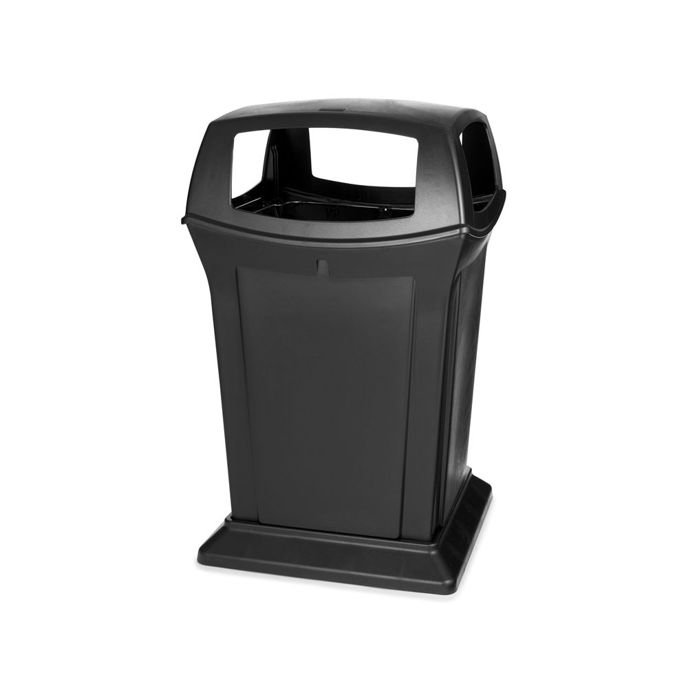Rubbermaid Ranger container met 4 openingen - zwart