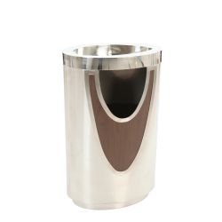 Design afvalbak - mat RVS